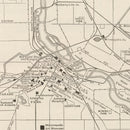 Vintage Map of Minneapolis, Minnesota 1924
