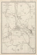 Vintage Map of Minneapolis, Minnesota 1924