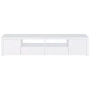 Garner - 2 Door Stand With Drawers Media Console - Gloss White