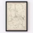Vintage Map of Minneapolis, Minnesota 1924