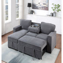 Territory - Pull Out Sofa Bed With Design - Dark Gray by HouseOfZazla