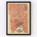 Vintage Map of Ramsey County, Minnesota 1874