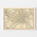 Vintage Map of St. Paul, Minnesota 1901