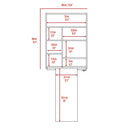 Wall Foldable Table With Multiple Shelves - White by HouseOfZazla
