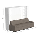 Wall Bed with Extended Sofa