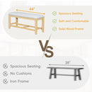 Topmax - 6 Piece Farmhouse Extendable Dining Table Set Trestle Kitchen Table Set With Removable Leaf And Upholstered Dining Chair And Bench For Dining Room by HouseOfZazla