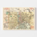 Vintage Map of St. Paul, Minnesota 1884