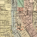 Vintage Map of St. Paul, Minnesota 1884