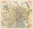 Vintage Map of St. Paul, Minnesota 1884