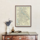 Vintage Map of Minneapolis, Minnesota 1901