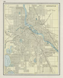 Vintage Map of Minneapolis, Minnesota 1901