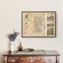 Vintage Map of St. Paul, Minnesota 1874