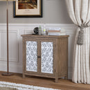Storage Cabinet, Organizer - Brown Antique White by HouseOfZazla