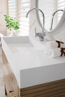 James Martin Linear 36" Single Bathroom Vanity, Whitewashed Walnut