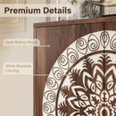 60" Vintage Mandala Carved Sideboard
