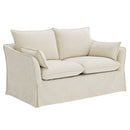 Shane - Loveseat With 2 Pillows - Beige Linen by Unique Piece Furniture