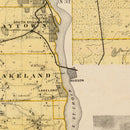 Vintage Map of Washington County, Minnesota 1874