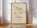 Dust in Her Veins Western Calligraphy Print