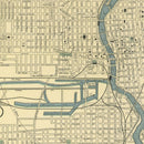 Vintage Map of Milwaukee, Wisconsin 1891