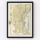 Vintage Map of Milwaukee, Wisconsin 1891
