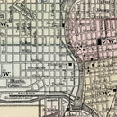 Vintage Map of Milwaukee, Wisconsin 1874