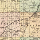 Vintage Map of Waukesha County, Wisconsin 1878