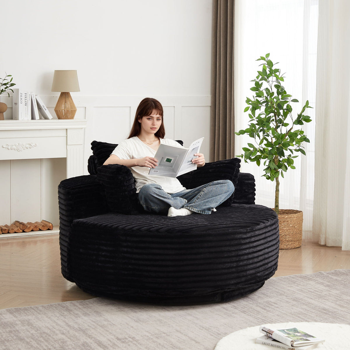 Swivel Chair With 360° Rotation For Living Room, photo 23 of 40