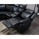 Jupiter - Leather Sectional - Black by HouseOfZazla