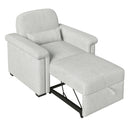 3 in 1 Convertible Sleeper Chair Sofa Bed Pull Out Couch Adjustable Chair with Pillow, Adjust Backrest into a Sofa, Lounger Chair, Single Bed or Living Room or Apartment, Beige