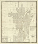 Vintage Map of Milwaukee, Wisconsin 1856