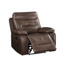 Aashi Recliner (Power Motion), Brown Leather-Gel Match
