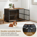 40 Inch Dog Crate Furniture Dog Kennel with Dual Lockable Double Doors by LJGDeals