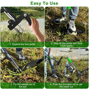 38.97in Aluminum Weed Puller Stand Up Weeder Without Bending Kneeling Manual Weed Remover Tool with 4 Claws for Lawn Yard Garden Patio