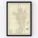 Vintage Map of Milwaukee, Wisconsin 1856