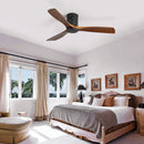 Low Profile Ceiling Fan DC, 3 Blade, Noiseless Reversible Motor, Remote Control by Unique Piece Furniture