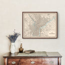 Vintage Map of Philadelphia, Pennsylvania 1893