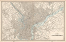 Vintage Map of Philadelphia, Pennsylvania 1893