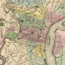 Vintage Map of Philadelphia, Pennsylvania 1847