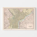 Vintage Map of Philadelphia, Pennsylvania 1901