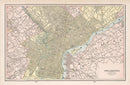 Vintage Map of Philadelphia, Pennsylvania 1901