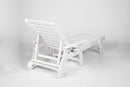 Lounge Chair Outdoor with Wood Texture, HDPE, Adjustable Backrest