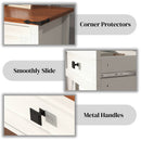 Farmhouse Style Console Table With 2 Drawers And Bottom Storage Shelf by HouseOfZazla