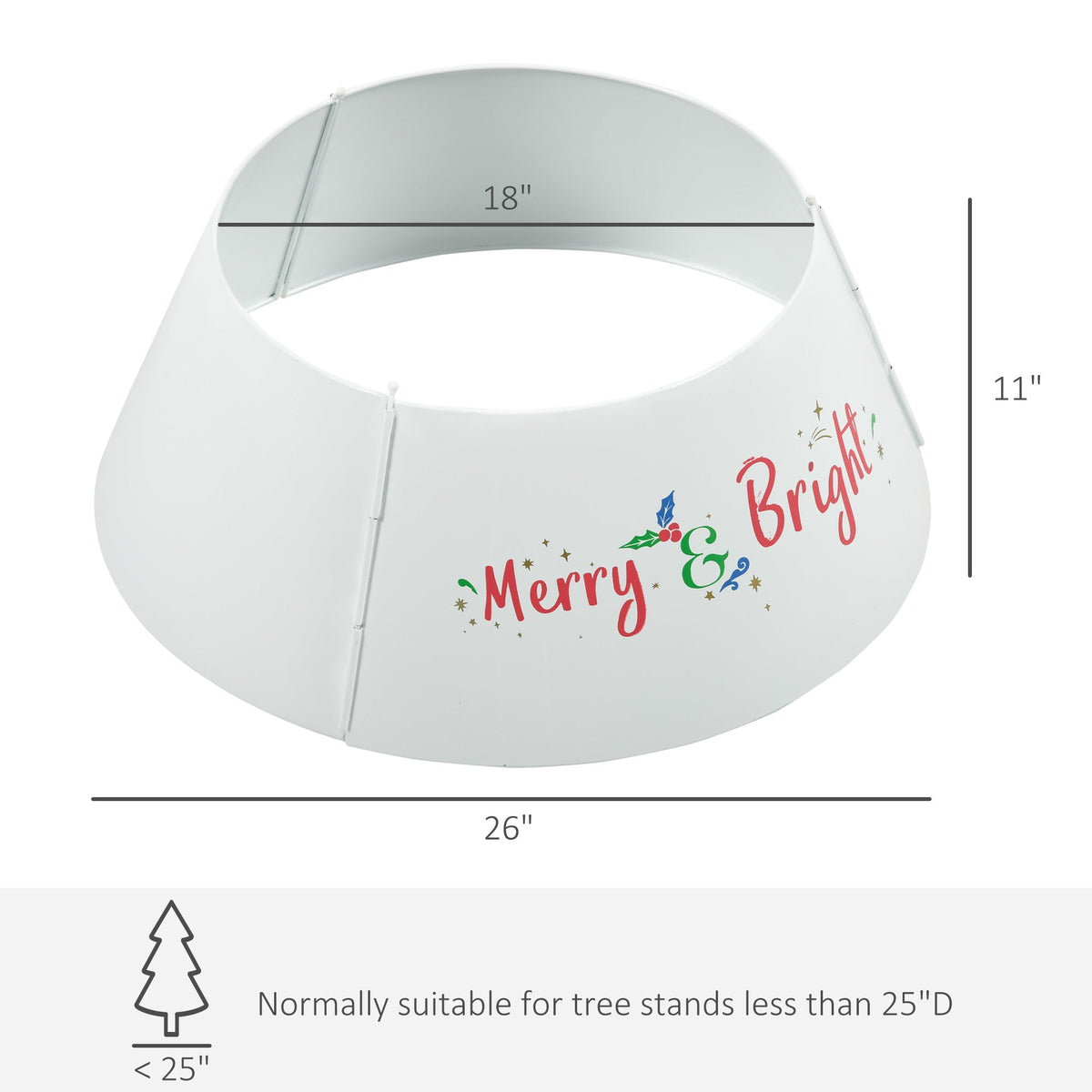 HOMCOM 26 Inch Christmas Tree Collar Ring, Stand Cover for Decor, photo 3 of 9
