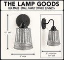 Rustic Galvanized Ribbed Wall Sconce