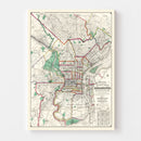 Vintage Map of Philadelphia, Pennsylvania 1890