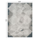 Geometrix - 5'3" X 7'3" Area Rug With Geometric, 3D Effect - Gray / Ivory