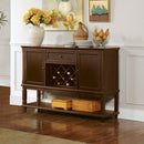 Declan - Traditional Server With Drawer And Wine Rack - Rustic by HouseOfZazla