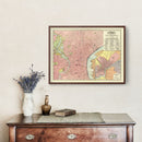Vintage Map of Philadelphia, Pennsylvania 1897