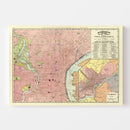 Vintage Map of Philadelphia, Pennsylvania 1897