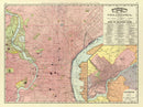 Vintage Map of Philadelphia, Pennsylvania 1897